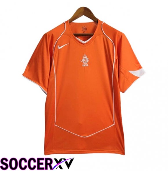 Netherlands Retro Home Soccer Jersey 2004