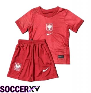 Poland Kids Away Soccer Jersey UEFA Euro 2024