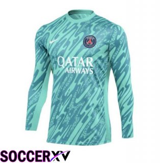 Paris PSG Goalkeeper Soccer Jersey Long Sleeve Blue 2024/2025