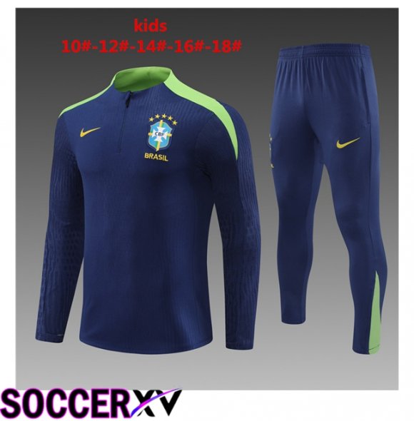 Brazil Kids kit Training TracksuitBlue Royal 2024/2025