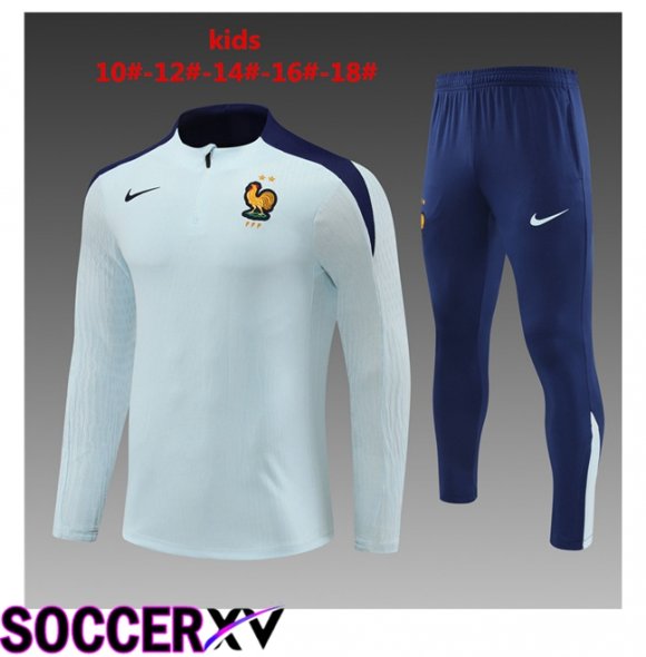 France Kids kit Training TracksuitBlue 2024/2025