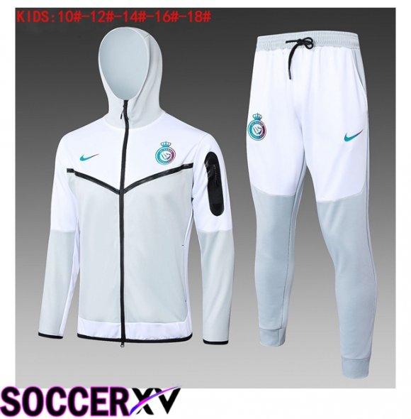 Al-Nassr FC Kids Training Tracksuit Hoodie White 2024/2025