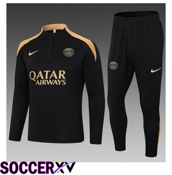 Paris PSG Kids kit Training TracksuitBlack 2024/2025