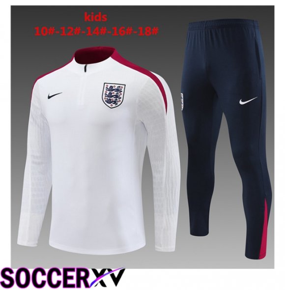 England Kids kit Training TracksuitWhite 2024/2025