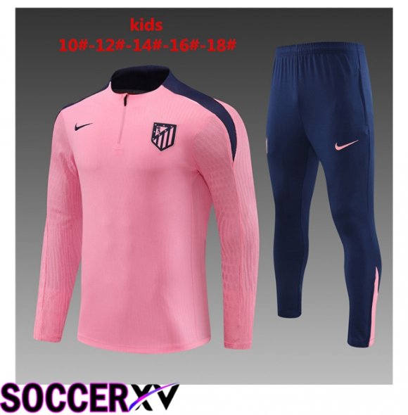 Atletico Madrid Kids kit Training TracksuitPink 2024/2025