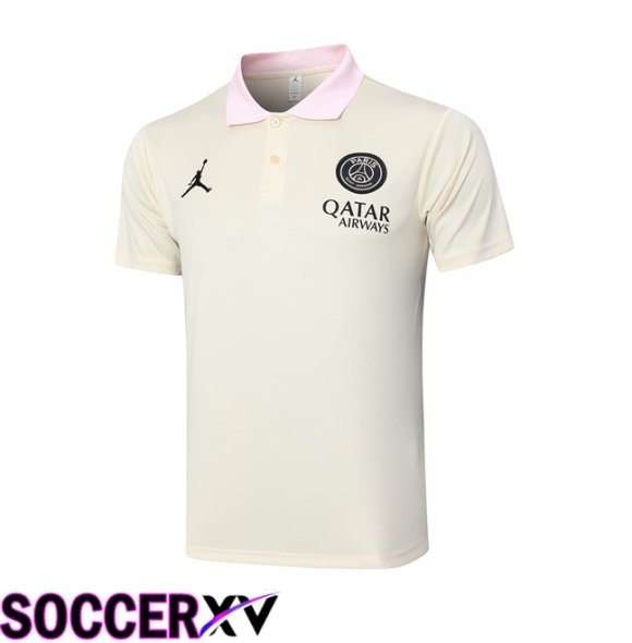 Paris PSG Soccer Polo Yellow 2024/2025