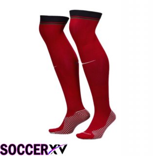 Portugal Home Soccer Socks Red 2024/2025