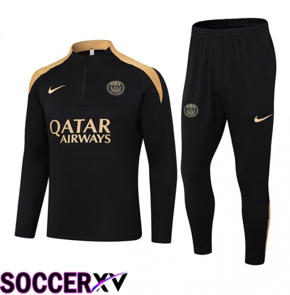 Paris PSG kit Training Tracksuit Black 2024/2025