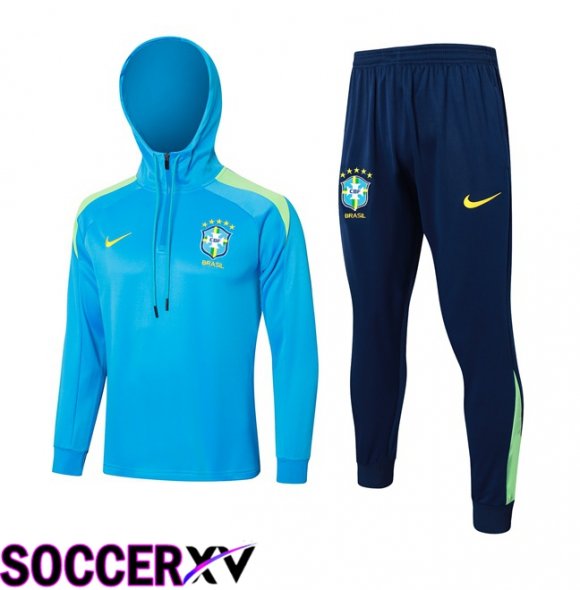 Brazil Training Tracksuit Sweatshirt Hoodie Blue 2024/2025