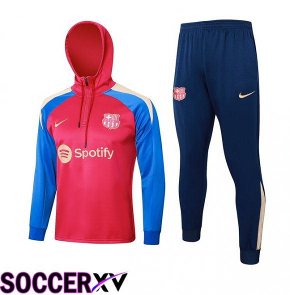 FC Barcelona Training Tracksuit Sweatshirt Hoodie Red 2024/2025