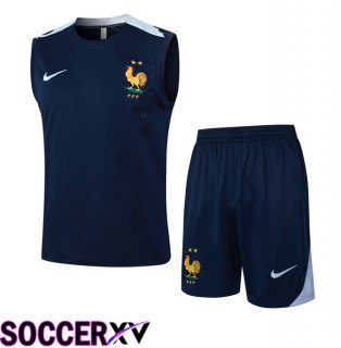 France Soccer Vest + Shorts Blue Royal 2024/2025