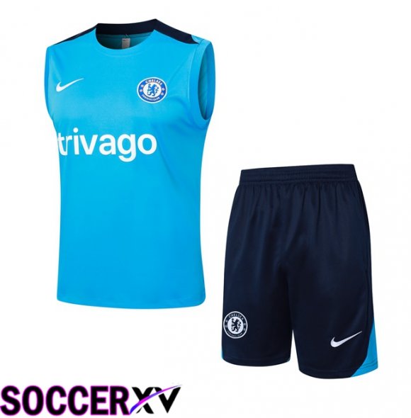 FC Chelsea Soccer Vest + Shorts Blue 2024/2025