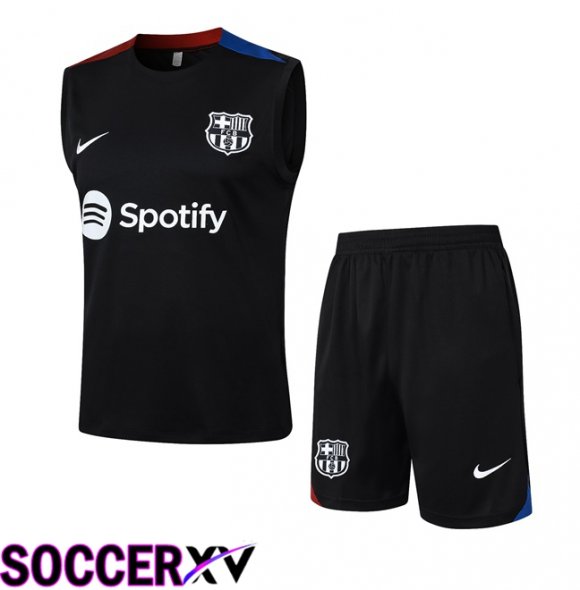 FC Barcelona Soccer Vest + Shorts Black 2024/2025