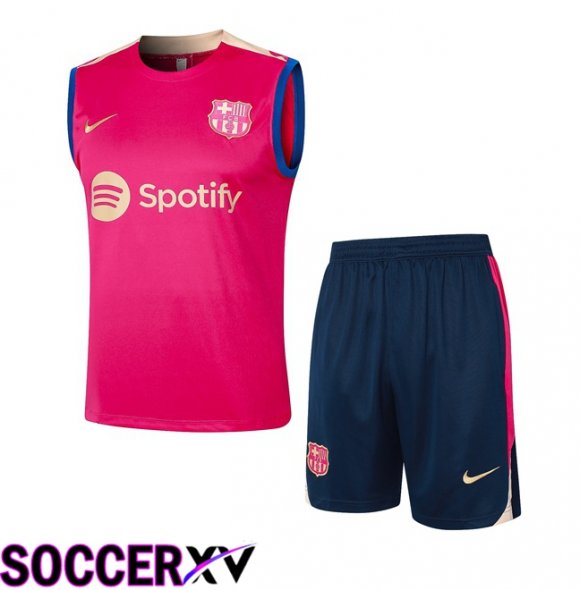 FC Barcelona Soccer Vest + Shorts Pink 2024/2025