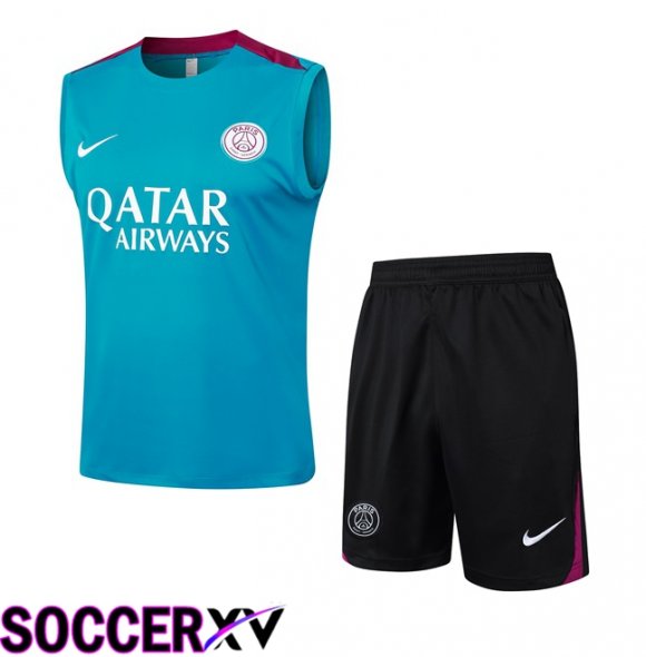 Paris PSG Soccer Vest + Shorts Blue 2024/2025