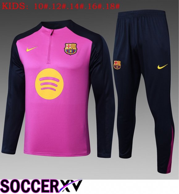 FC Barcelona Kids kit Training Tracksuit Pink 2025/2026