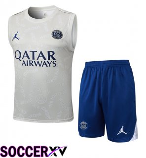 Jordan Paris PSG Gilet Soccer + Shorts Grey 2025/2026