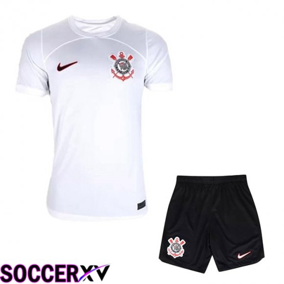 Corinthians Kids Soccer Jersey Home White 2023/2024