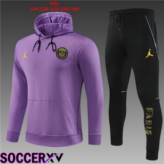 JORDAN Paris PSG Kids Training Tracksuit Hoodie Purple 2023/2024