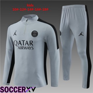 JORDAN Paris PSG Kids Training Tracksuit Suit Grey 2023/2024