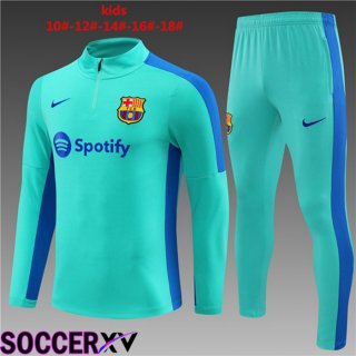 FC Barcelona Kids Training Tracksuit Suit Cyan 2023/2024