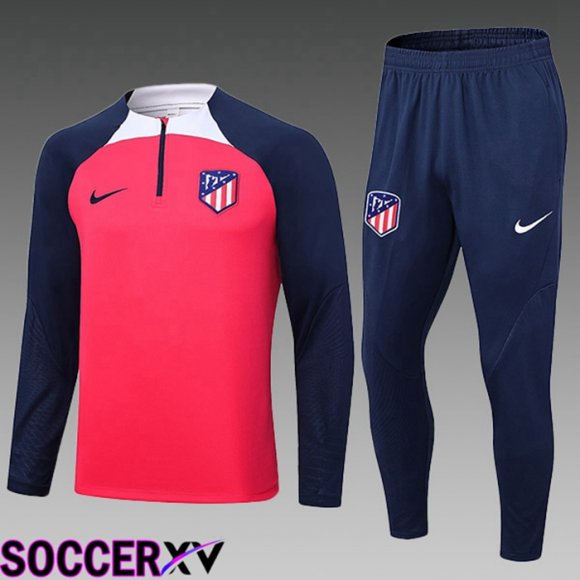 Atletico Madrid Kids Training Tracksuit Suit Red 2023/2024