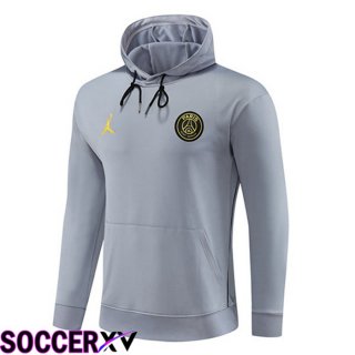 JORDAN Paris PSG Training Sweatshirt Hoodie Grey 2023/2024