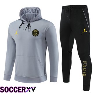 JORDAN Paris PSG Training Tracksuit Hoodie Grey 2023/2024