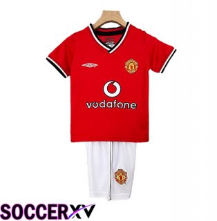 Manchester United Retro Kids Home Soccer Jersey 2000/2001