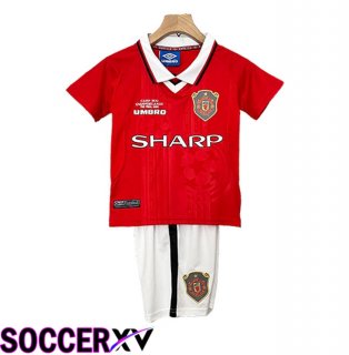 Manchester United Retro Kids Home Soccer Jersey 1999/2000