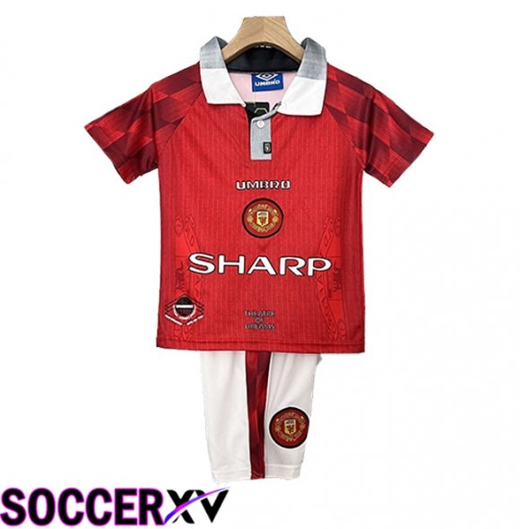 Manchester United Retro Kids Home Soccer Jersey 1996/1997