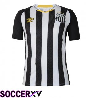Santos FC Away Soccer Jersey White Black 2025/2026