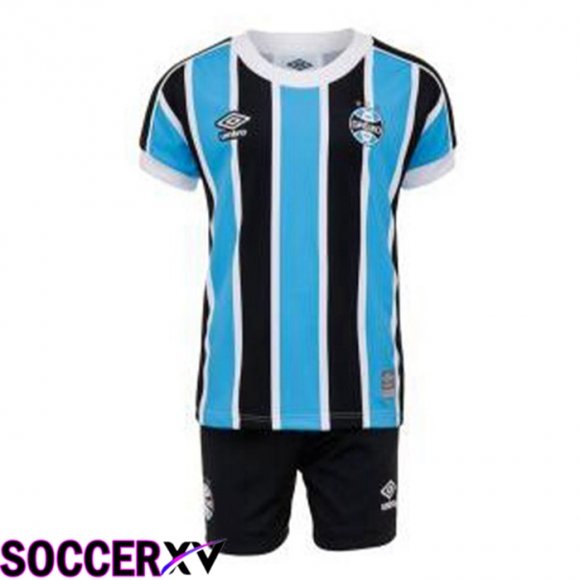 Gremio Kids Soccer Jersey Home Black Blue 2023/2024