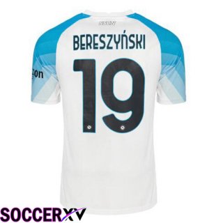 SSC Napoli (Bereszyński 19) Soccer Jersey Face Game Blue White 2022/2023