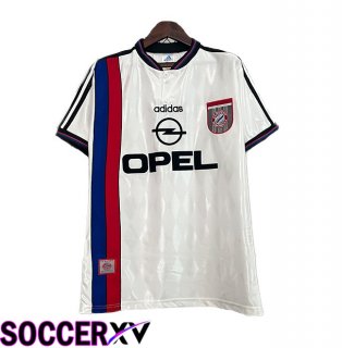 Bayern Munich Retro Away Soccer Jersey White 1996-1998