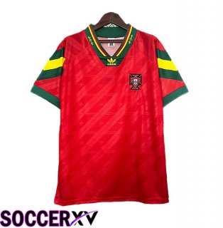 Portugal Retro Home Soccer Jersey Red 1992-1994