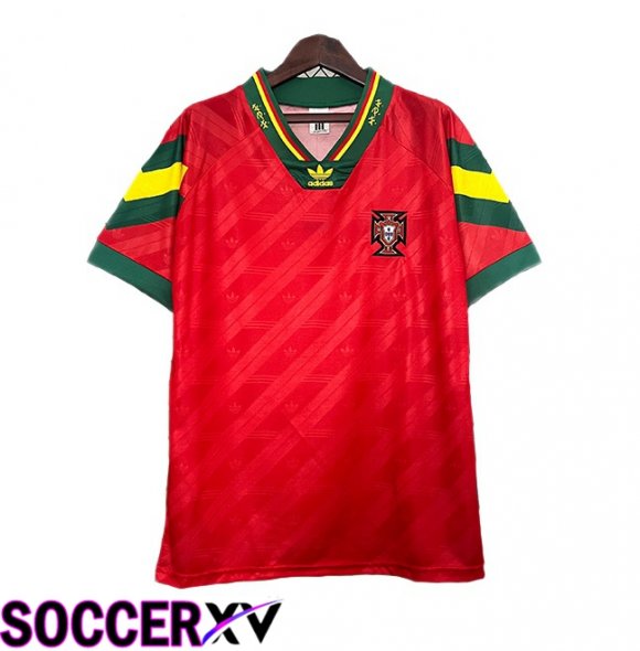 Portugal Retro Home Soccer Jersey Red 1992-1994