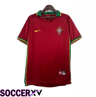 Portugal Retro Home Soccer Jersey Red 1997-1998