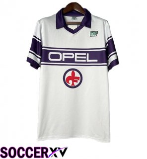 ACF Fiorentina Retro Away Soccer Jersey White 1983-1985