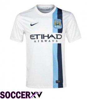 Manchester City Retro Third Soccer Jersey White 2013-2014