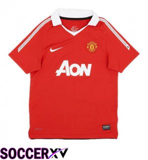 Manchester United Retro Home Soccer Jersey Red 2010-2011
