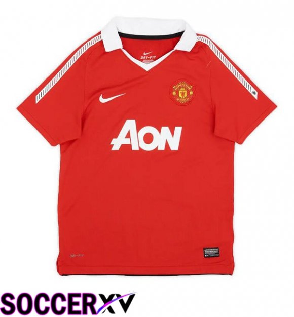 Manchester United Retro Home Soccer Jersey Red 2010-2011