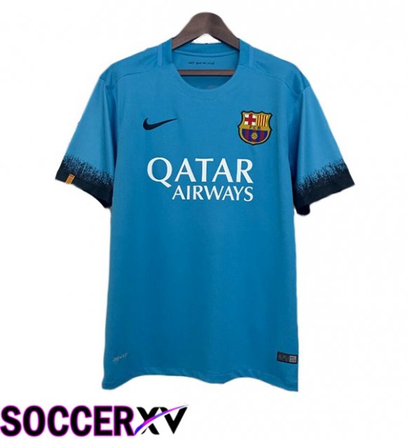 FC Barcelona Retro Third Soccer Jersey Blue 2015-2016