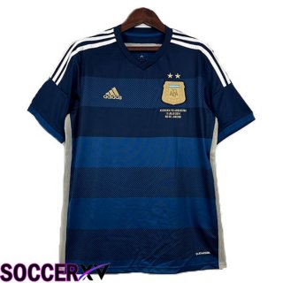 Argentina Retro Soccer Jersey Away Royal Blue 2014