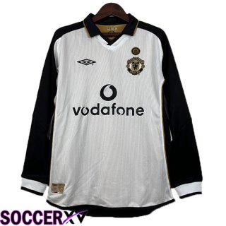 Manchester United Retro Soccer Jersey 100th Anniversary Edition Long Sleeve White