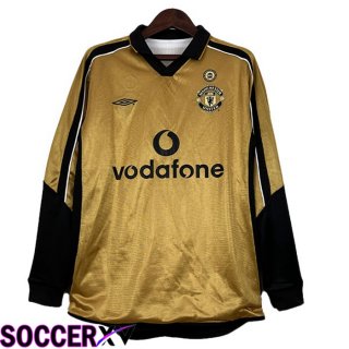 Manchester United Retro Soccer Jersey 100th Anniversary Edition Long Sleeve Yellow