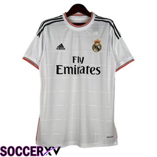 Real Madrid Retro Soccer Jersey Home White 2013-2014