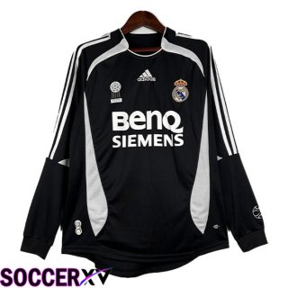 Real Madrid Retro Soccer Jersey Third Long Sleeve Black 2006-2007