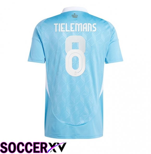 Belgium (TIELEMANS 8) Away Soccer Jersey UEFA Euro 2024