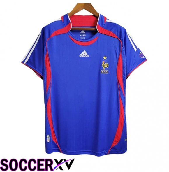 France Retro Home Soccer Jersey 2006